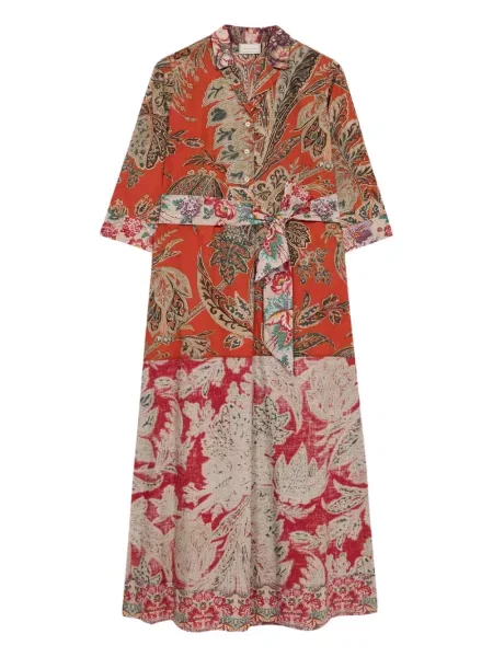 Rochie Pierre-louis Mascia cu imagine cu model paisley de costum roșu