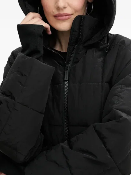 Palton Armani Exchange cu glugă negru