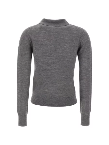 Μάλλινο polo The Garment γκρι