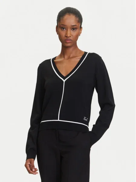 Karl Lagerfeld pulover light negru