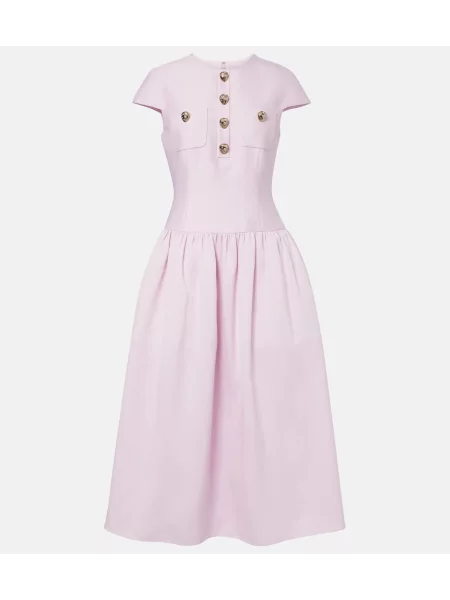 Tafta rochie midi Self-portrait roz
