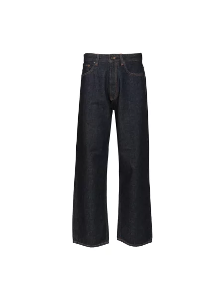 Szerokie jeansy Emporio Armani niebieskie