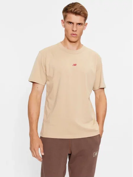 New Balance Marškinėliai Athletics Remastered Graphic Cotton Jersey Short Sleeve T-shirt Regular Fit ruda