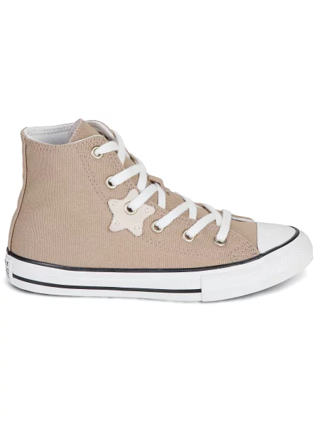 Členkové topánky Converse béžová