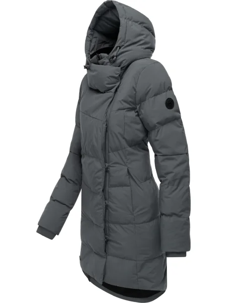 Ragwear Palton funcțională Youmoda metalic gri
