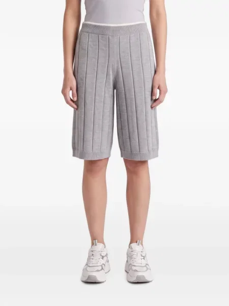 Pantaloni scurți Brunello Cucinelli tricotate gri