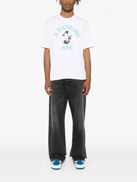 Tricou A Bathing Ape® cu imagine alb