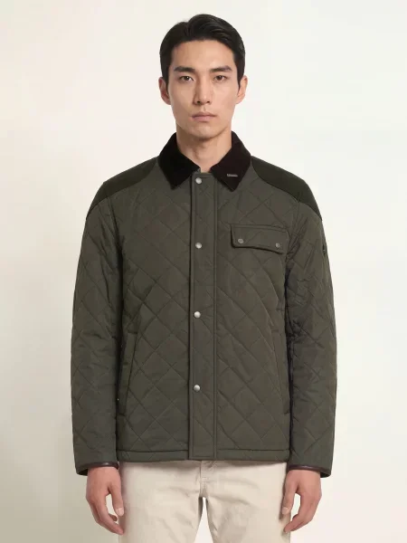 Hackett London Kurtka Pikowana Kinloch gruen oliwkowa