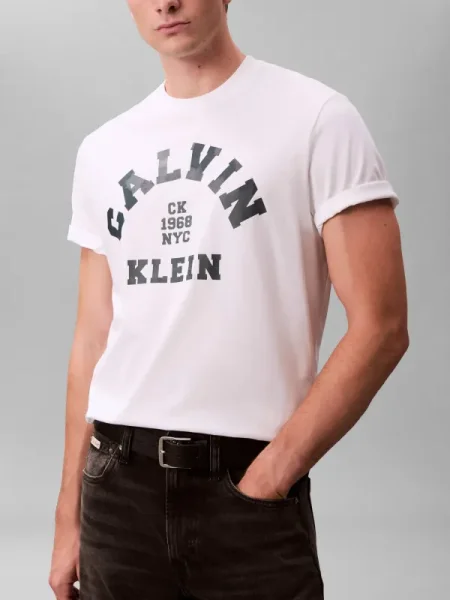 Tricou Calvin Klein Jeans alb