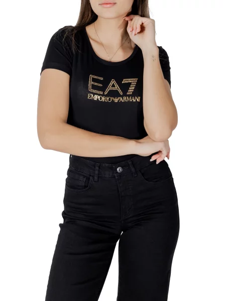 Koszulka Ea7 z krótkim rękawem czarna