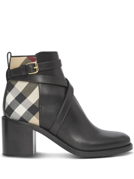 Botine Burberry în carouri negru