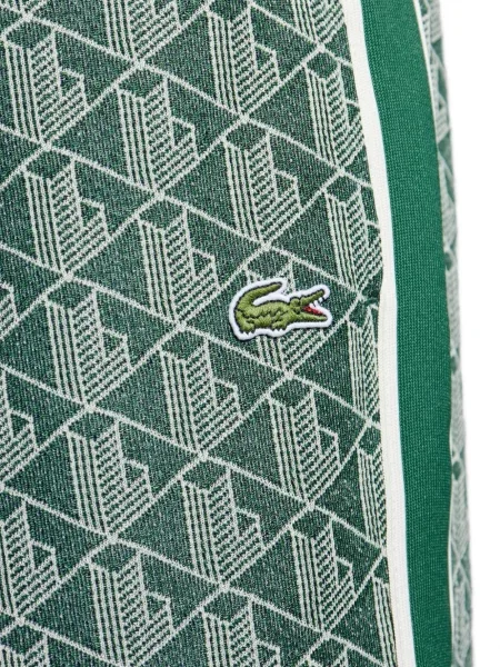 Pantaloni Lacoste cu dungi verde