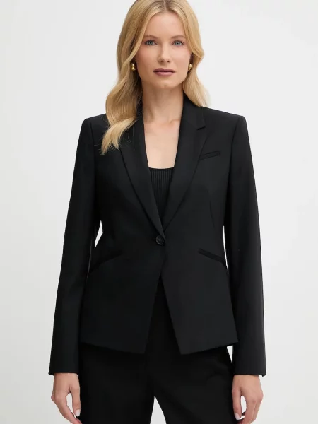 Volnen suknjič BOSS črna