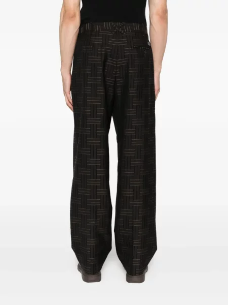 Pantaloni Kenzo plisate maro