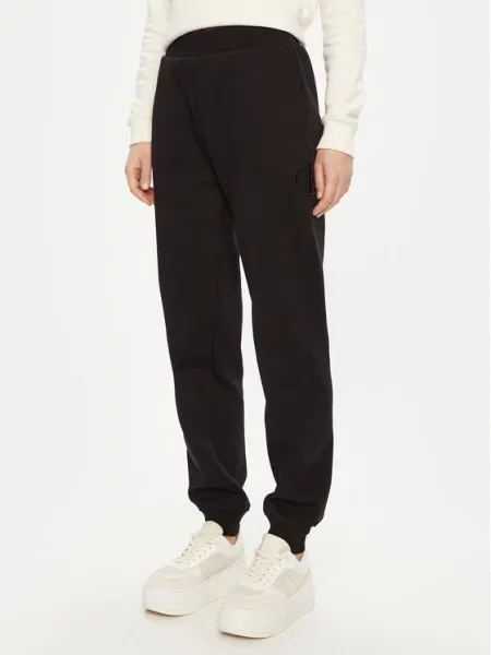 Παντελόνι φόρμας Calvin Klein Jeans μαύρο