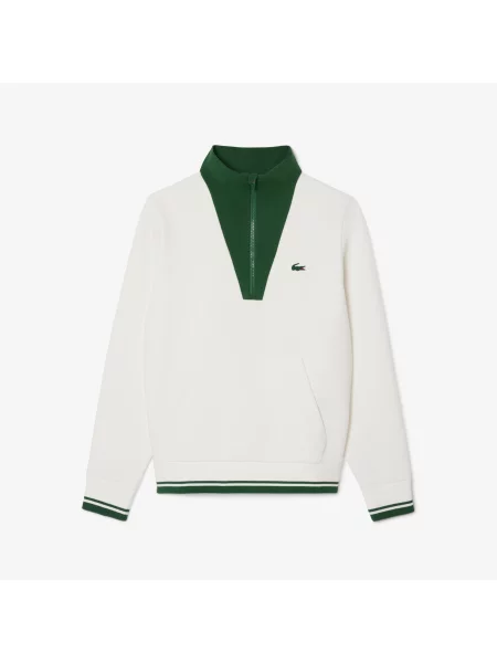 Lacoste Bluza Tennis Heritage Uv Protect biała
