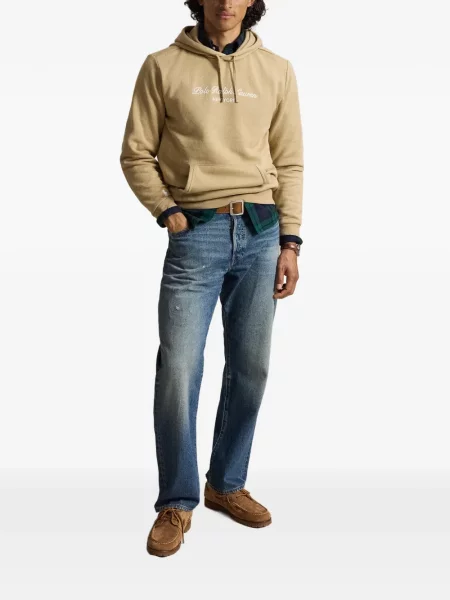 Șosete Polo Ralph Lauren cu broderie în carouri de flanelă verde