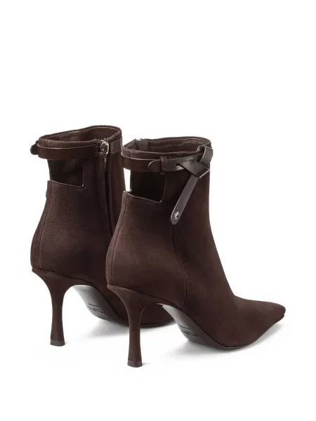 Μποτάκια αστραγάλου Jimmy Choo σουέντ καφέ