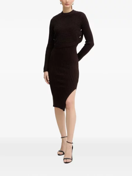 Rochie midi Morgan tricotate maro