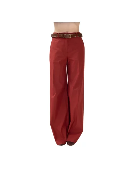 Spodnie Max Mara Studio czerwone