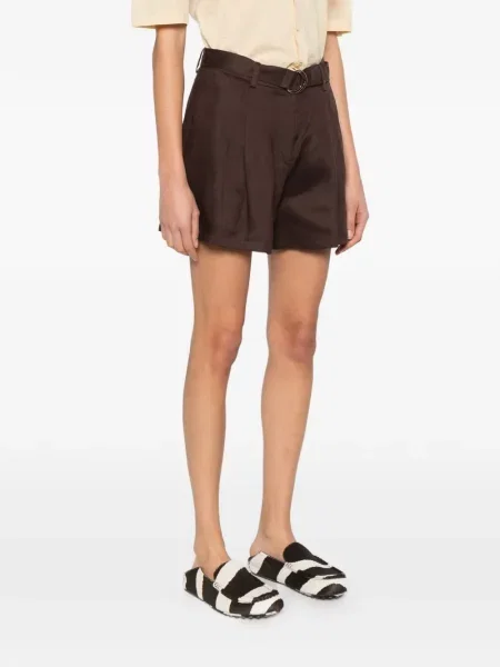 Szorty Ermanno Firenze plisowane brązowe