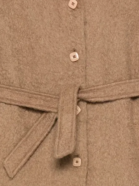 Vlněný retro jednořadý kabát A.n.g.e.l.o. Vintage Cult hnědý