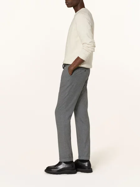 Kalhoty Alberto Barista Flannel Look šedé