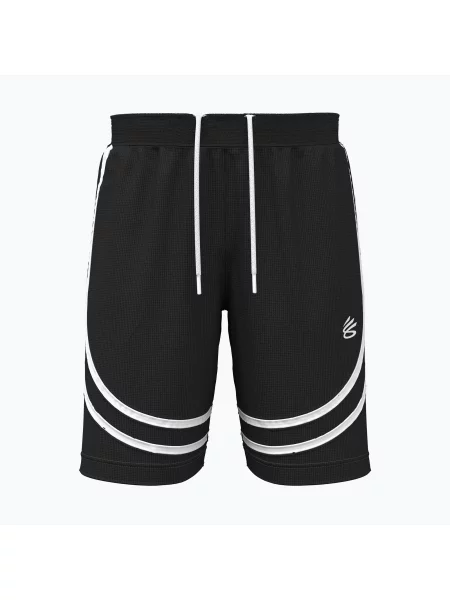 Pantaloni scurți de baschet pentru bărbați Under Armour Curry Signature black/white alb
