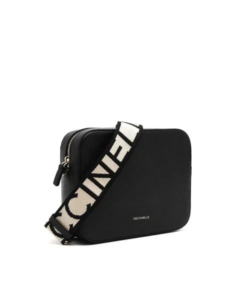 Torebka crossbody Coccinelle skórzana czarna