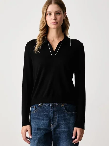 United Colors of Benetton pulover pentru femei din lână negru