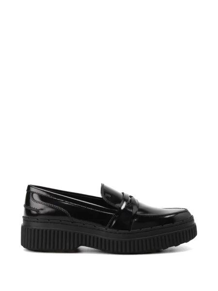 Pantofi loafer Tod's din piele cu platformă negru