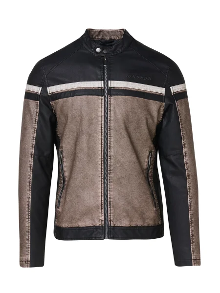 KOROSHI Prehodna jakna rjava črna