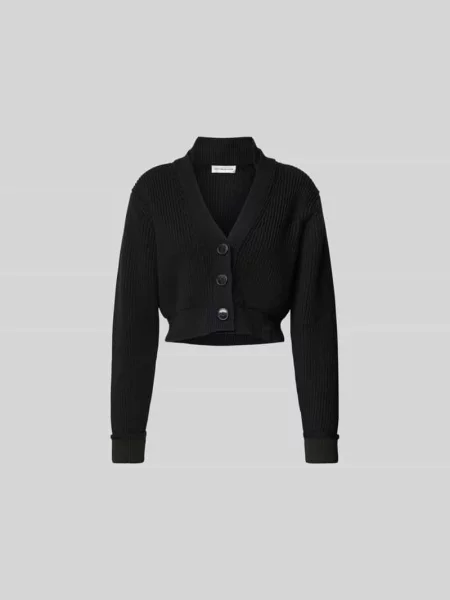 Kardigan rozpinany z mieszanki żywej wełny Victoria Beckham czarny