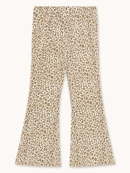 Tinycottons kalhoty ANIMAL PRINT RIB PANT béžové
