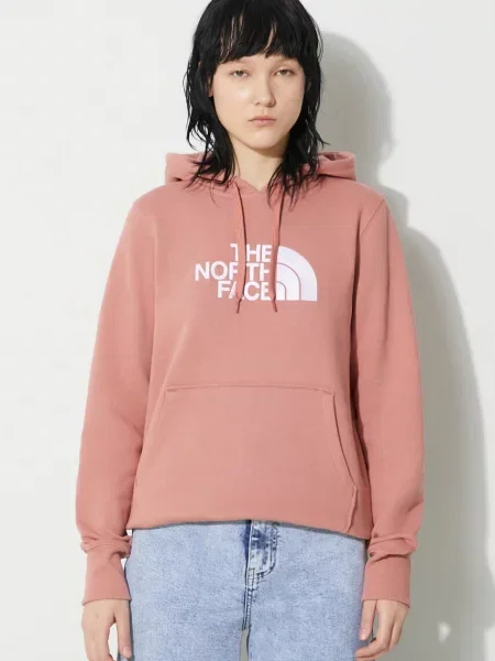 The North Face Bombažen pulover W Drew Peak Pullover Hoodie roza