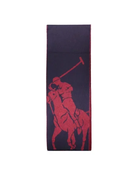 Wielobarwność szal Ralph Lauren wełniana niebieska