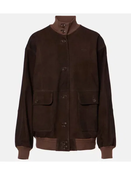 Jakna Prada iz semiša rjava