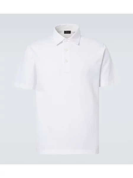 Tricou polo Brioni alb