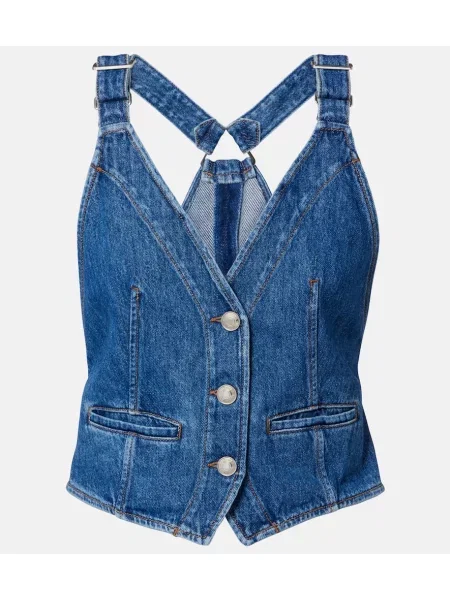 Kamizelka jeansowa Sportmax niebieska