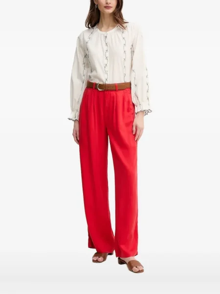 Haftowana bluzka Hoss Intropia w kwiatki biała