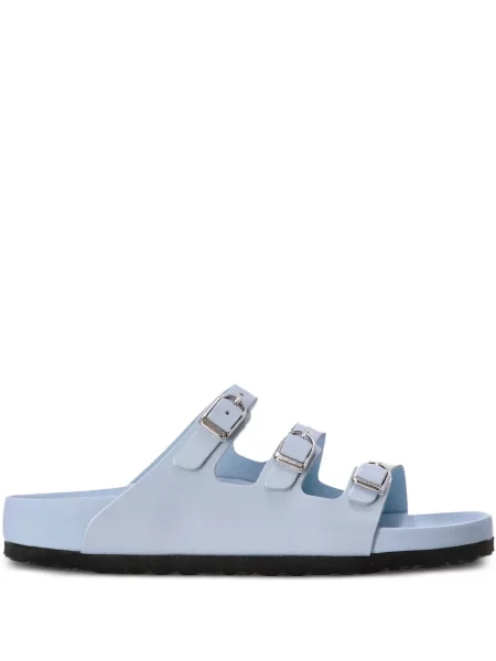 Sandale Birkenstock fără toc cu cataramă albastru