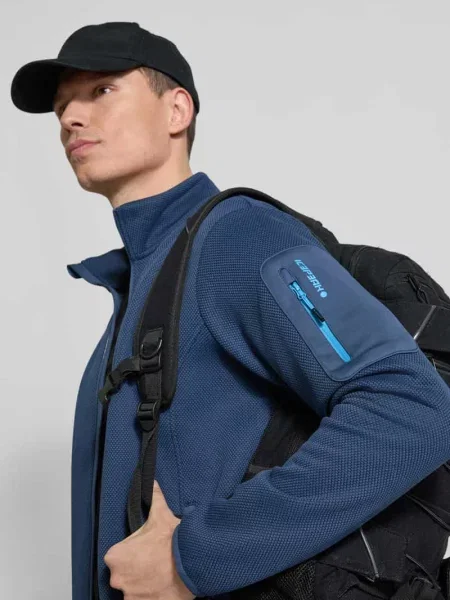 Kurtka o kroju regular fit ze stójką model ‘BREDSTEDT’ Icepeak granatowa