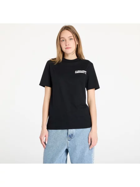 Tricou Carhartt WIP University Script Short Sleeve T-Shirt UNISEX Black/ White XXL alb