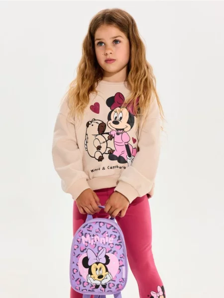 Sinsay Batoh se srdíčky Minnie Mouse levandulová