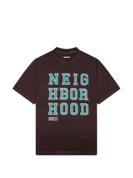 Tricou Neighborhood cu imagine maro