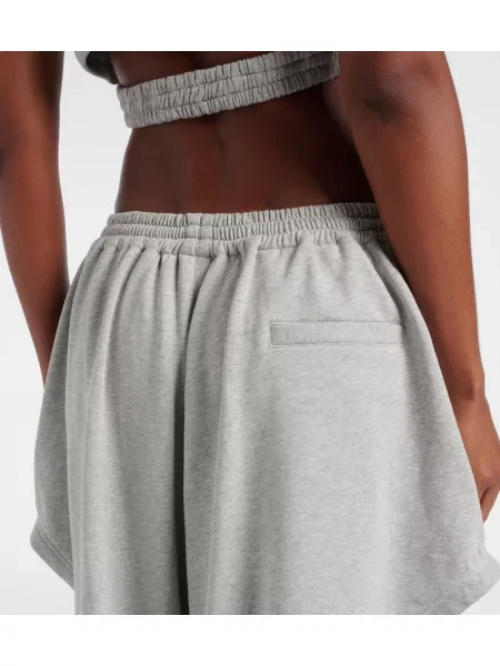 Decupat top Alaïa din fleece gri