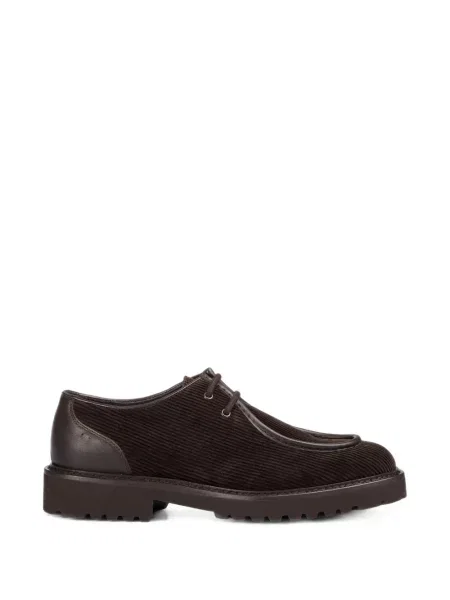 Pantofi derby Doucal's de catifea cord maro