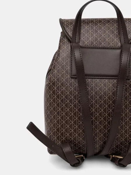 Plecak Calvin Klein skórzany brązowy