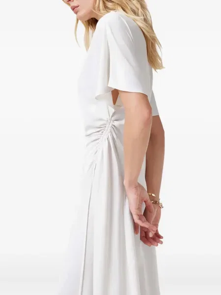 Φόρεμα Allsaints με βολάν λευκό