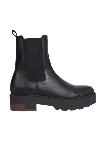 Sztyblety Tommy Hilfiger skórzane czarne